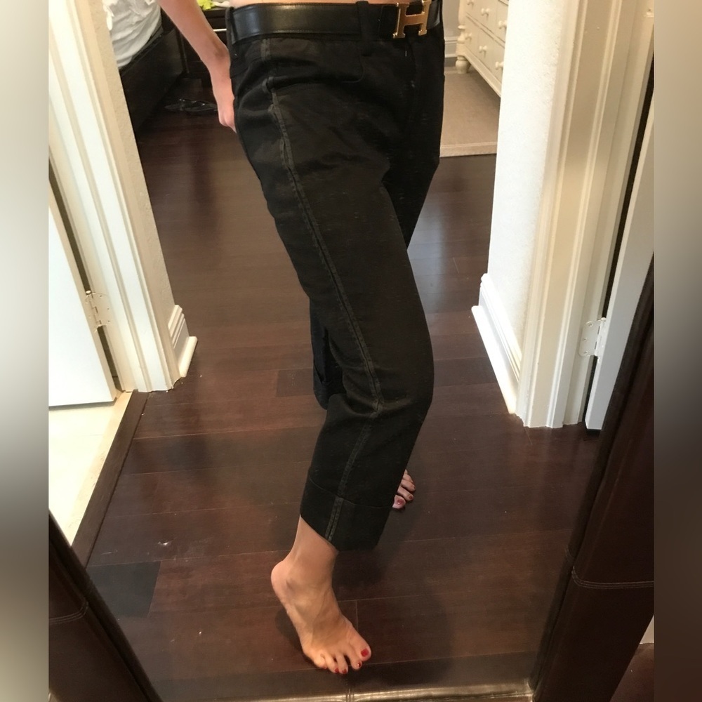 ROBERT Rodriguez Black Tuxedo Crop Pant size 6